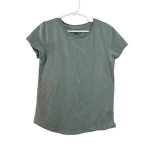 Wonder Nation Girls Sage Green Short Sleeve T Shirt Size Medium 7-8 Short Sleeve